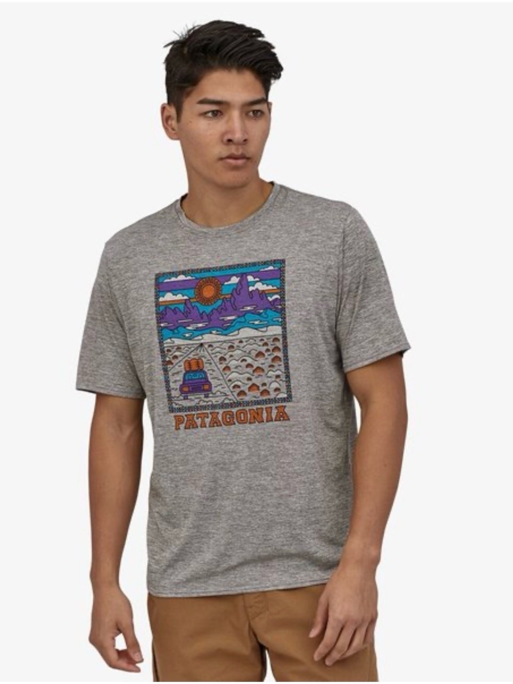 Patagonia Capilene Cool Daily Summit Road Graphic Feather Grey Medium
